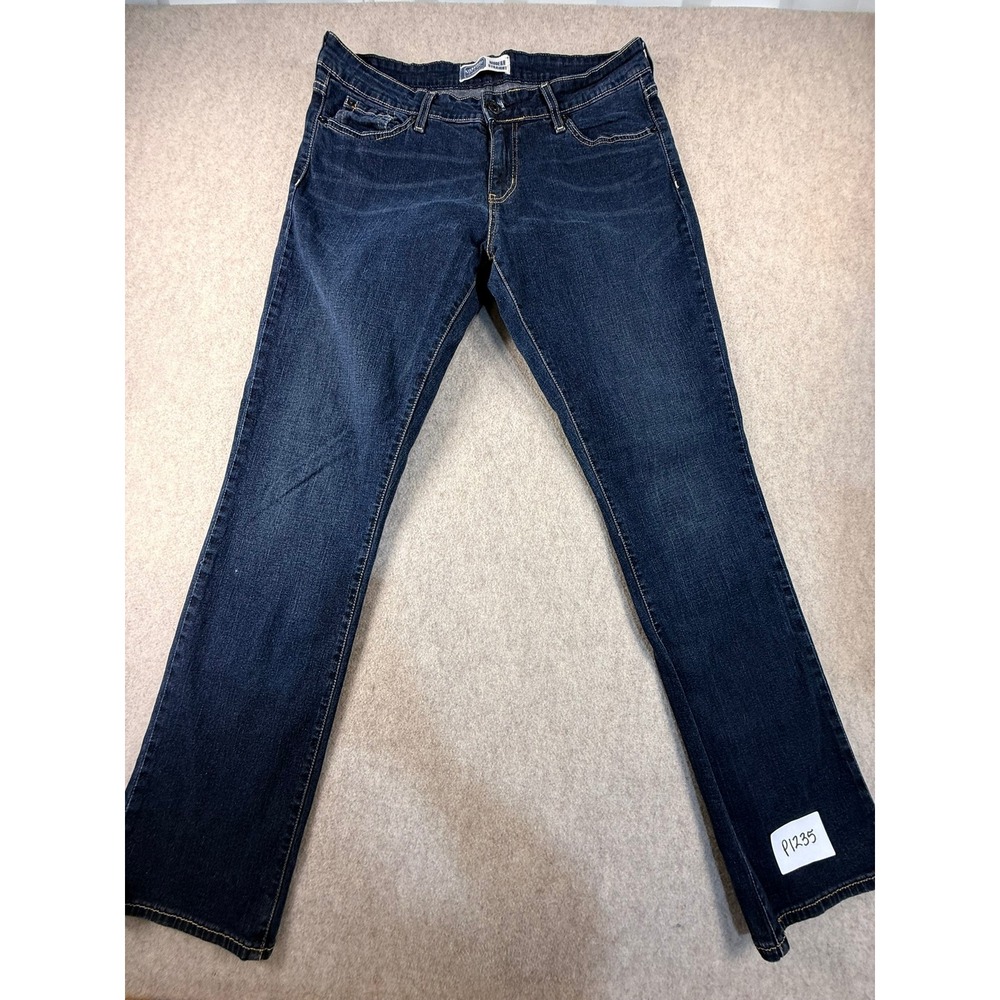 Signature by Levi Strauss & Co Modern Straight Jeans Dark Wash Womens 12M P1235